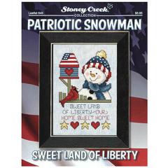 Stickvorlage Stoney Creek Collection - Patriotic Snowman - Sweet Land Of Liberty