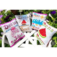 Stickvorlage Pickle Barrel Designs - Lifes A Beach 4 Pack