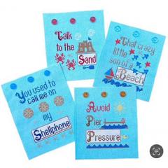 Stickvorlage Pickle Barrel Designs - Sassy Beach 4-Pack