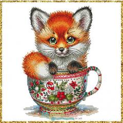Stickvorlage Les Petites Croix De Lucie - Christmas Animals Cup Fox