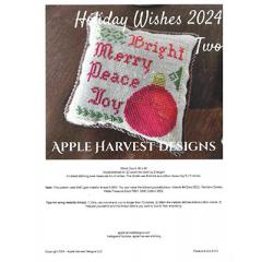 Stickvorlage Apple Harvest Designs - Holiday Wishes 2024 Two