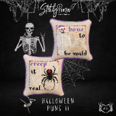 Stickvorlage Stitchy Prose - Halloween Puns II