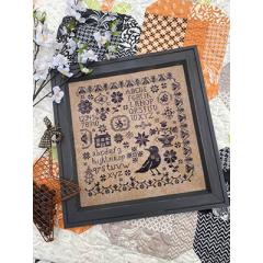 Stickvorlage Pansy Patch Quilts & Stitchery - Black Bird Sampler