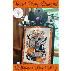 Stickvorlage Anabellas - Tiered Tray Displays Halloween