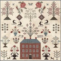 Stickvorlage The Scarlett House - Red Manor Sampler