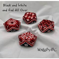 Stickvorlage Works by ABC - Black And White And Red All Over