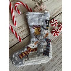 Stickvorlage Romys Creations - Snowmen Stocking