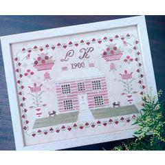 Stickvorlage Mojo Stitches - LK 1900 - A Little Pink House