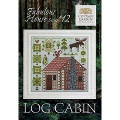 Stickvorlage Cottage Garden Samplings - Fabulous House Series 12 - Log Cabin