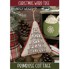 Stickvorlage Primrose Cottage Stitches - Christmas Word Tree