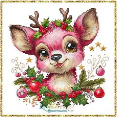 Les Petites Croix De Lucie - Christmas Pink Reindeer