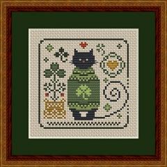 Happiness Is Heartmade - Cat In A Cozy Green Sweater