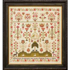 Hands Across The Sea Samplers - Elizabeth Stephenson 1854