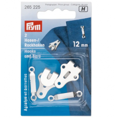 Hosenhaken und Stege schwarz 12 mm - Prym