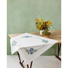 Permin Stickpackung - Tischdecke Blumen bedruckt
