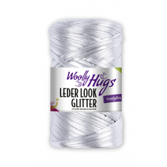 Woolly Hugs Leder Look Glitter - silber metallic (Vorbestellung)