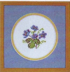 Stickpackung Oehlenschläger - Blaue Blumen 10x10 cm