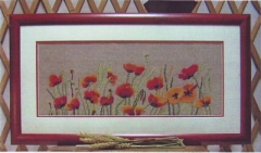 Stickpackung Oehlenschläger - Mohnblumen 20x52 cm