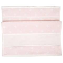 Duschtuch Rico Design - rosa mit Punkten 70x140 cm