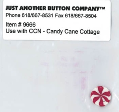 Just Another Button Company - Button Santa's Village Candy Cane Cottage