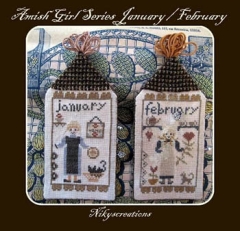 Stickvorlage Nikyscreations - Amish Girl - January/February
