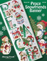 Stickvorlage Stoney Creek Collection - Peace Snowfriends Banner