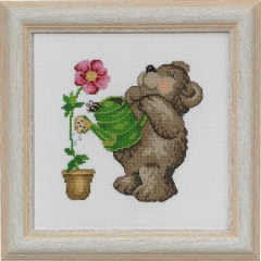 Permin Stickpackung - Teddybär mit Gießkanne