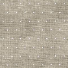 Zweigart Cashel Leinen 28ct - Mini Dots natur-weiß - Reststück 20x140 cm