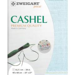 Zweigart Cashel Leinen 28ct - eisblau (Precut 48x68 cm)