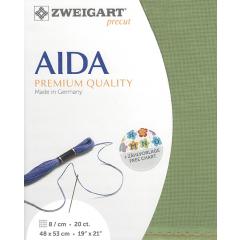 Zweigart Aida Extra Fine Precut 20ct - mossy green (48x53 cm)