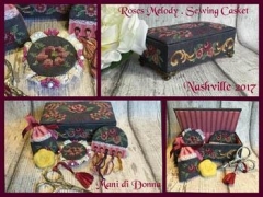 Stickvorlage Mani Di Donna - Roses Melody Sewing Casket