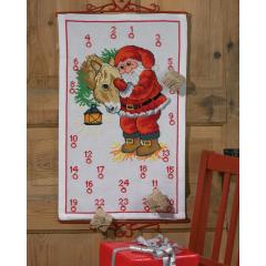 Permin Stickpackung - Adventskalender Weihnachtsmann mit Pferd