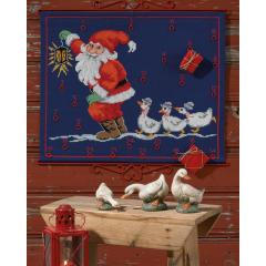 Permin Stickpackung - Adventskalender Weihnachtsmann & Gänse
