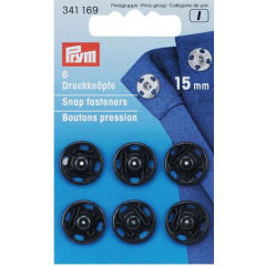 Annäh-Druckknöpfe Ø 15 mm schwarz - Prym
