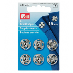 Annäh-Druckknöpfe Ø 15 mm silberfarbig - Prym