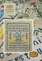 Stickvorlage Cottage Garden Samplings - Partridge In A Pear Tree