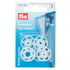 Annäh-Druckknöpfe Ø 21 mm transparent - Prym