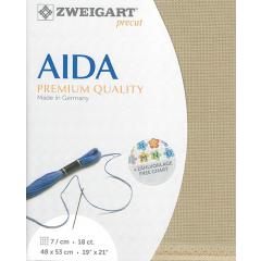 Zweigart Fein-Aida 18ct - sand (Precut 48x53 cm)