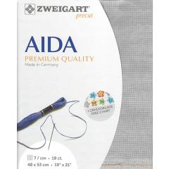 Zweigart Fein-Aida 18ct - vintage grau (Precut 48x53 cm)