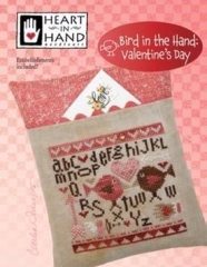 Stickvorlage Heart In Hand Needleart - Bird In The Hand - Valentine's Day (w/emb)