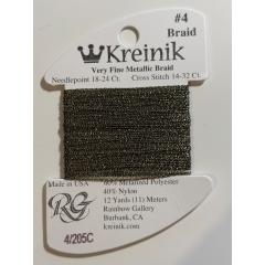 Kreinik Very Fine Braid #4 205C – Antique-Gold Cord