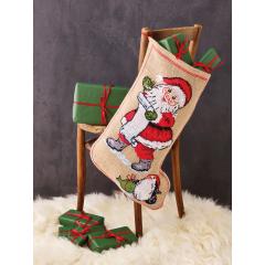Permin Stickpackung - Weihnachtsstiefel Weihnachtsmann & Pinguin