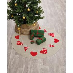 Permin Stickpackung - Christbaumdecke Herzen & Weihnachtstüten