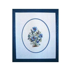 Stickpackung Oehlenschläger - Blaue Blumen 27x31 cm