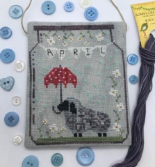 Stickvorlage Romy's Creations - April In A Jar