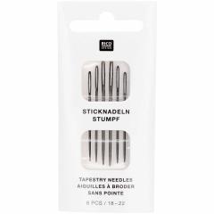 Sticknadeln Stärke 18-22 ohne Spitze nickelfrei - 6 Stück - Rico Design