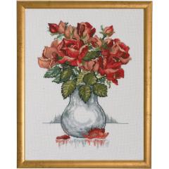 Permin Stickpackung - Vase mit Rosen