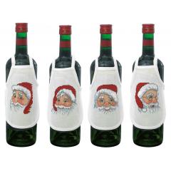 Permin Stickpackung - Flaschenschürzen Weihnachten 4er-Set