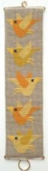 Fremme Stickpackung - Band Vögel gelb 9x34 cm