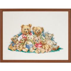 Permin Stickpackung - Teddybärenfamilie